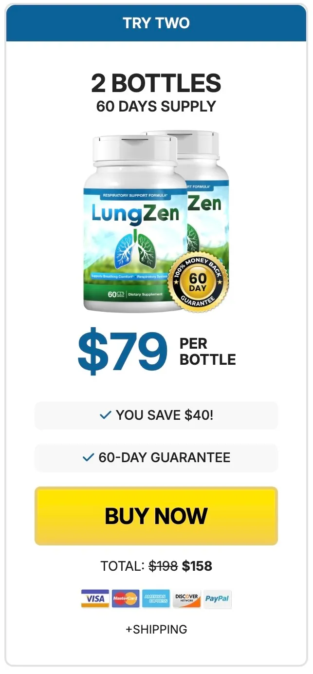 Lung Zen 2 bottle supply 60 day respiratory support