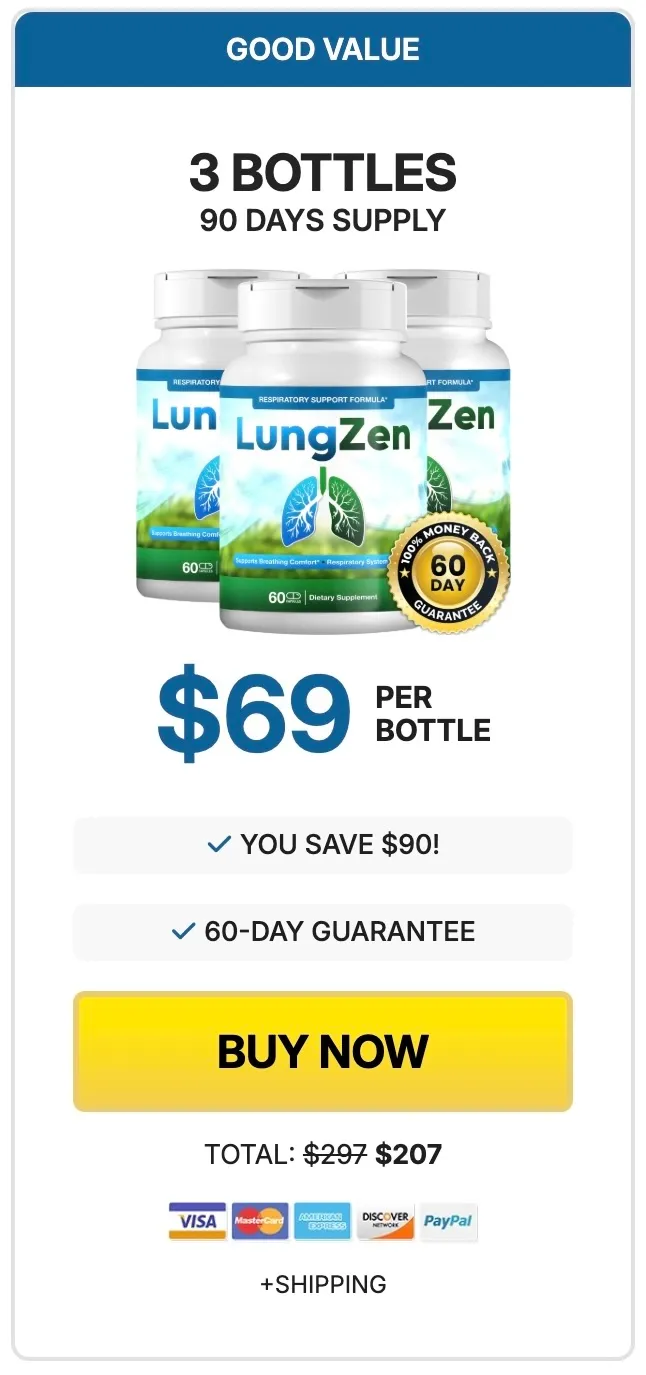 Lung Zen 3 bottle supply 90 day lung support