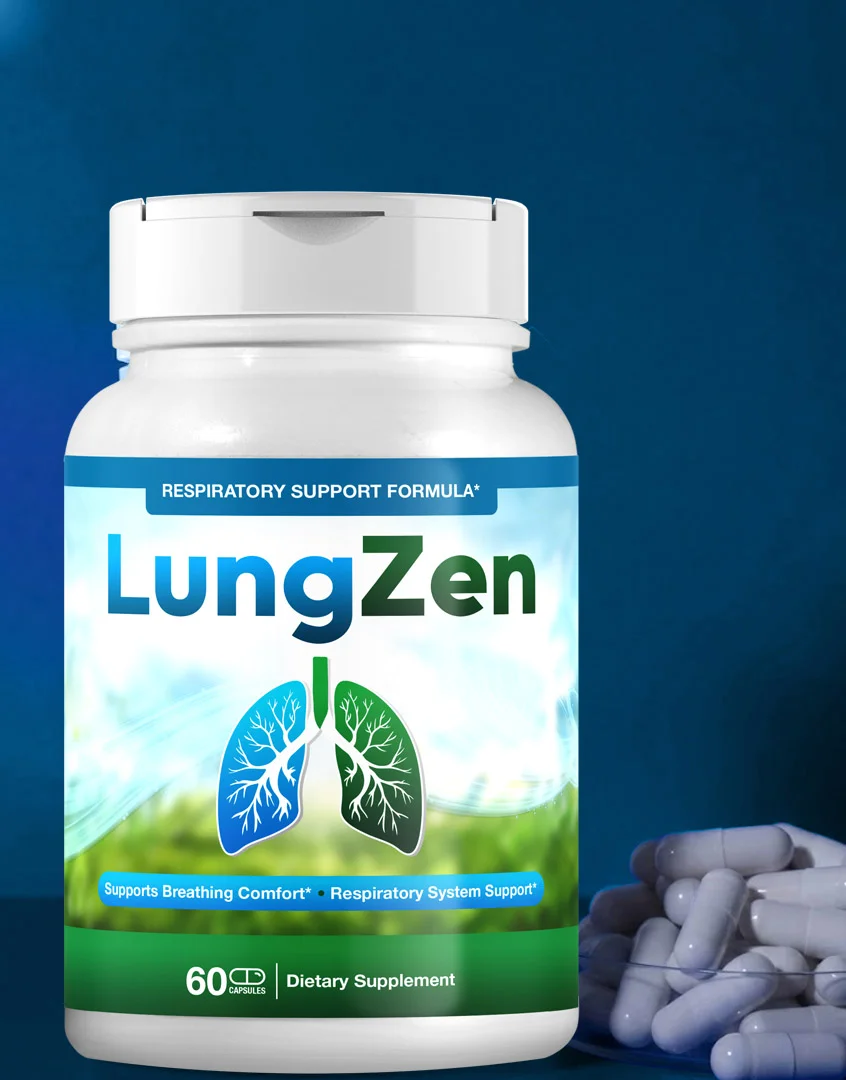 Lung Zen supplement bottle natural lung support formula